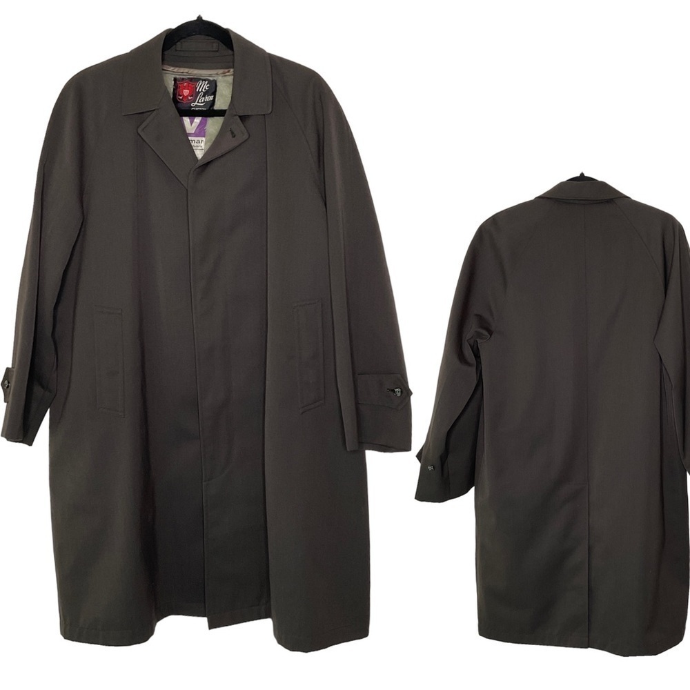 Vintage MCLaren Waterproof Trench Coat Detachable Fur Lining